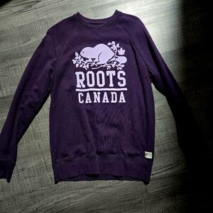 Roots Deep Purple Crewneck Sweatshirt